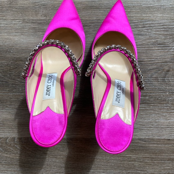 Jimmy Choo Bing100 in pink satin - Picture 2 of 4